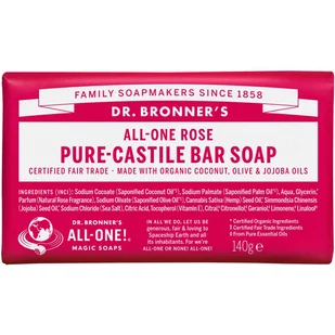Dr Bronners Rose mydło w kostce 140 g - Mydła - miniaturka - grafika 2