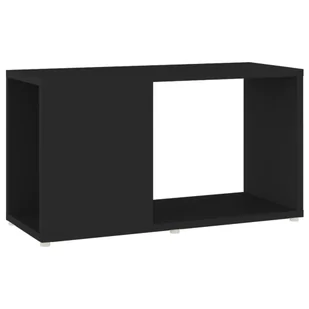 vidaXL Szafka pod TV, czarna, 60x24x32 cm, płyta wiórowa - Szafki RTV - miniaturka - grafika 1