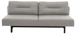 Sofa rozkładana Malling, tkanina Spirit jasnoszara, stal malowana proszkowo na czarny mat - Sofy i kanapy - miniaturka - grafika 1