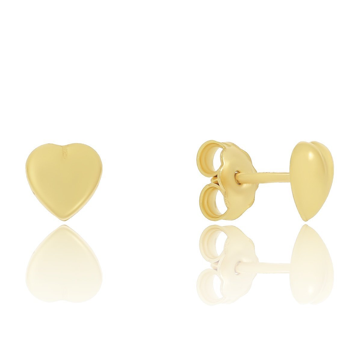 Złote kolczyki serduszka sztyfty pr. 333