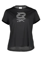 Koszulki sportowe damskie - Reebok Koszulka w kolorze czarnym do biegania - miniaturka - grafika 1