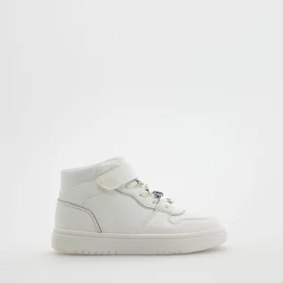 Buty dla dziewczynek - Reserved - Sneakersy z aplikacją - Biały - grafika 1