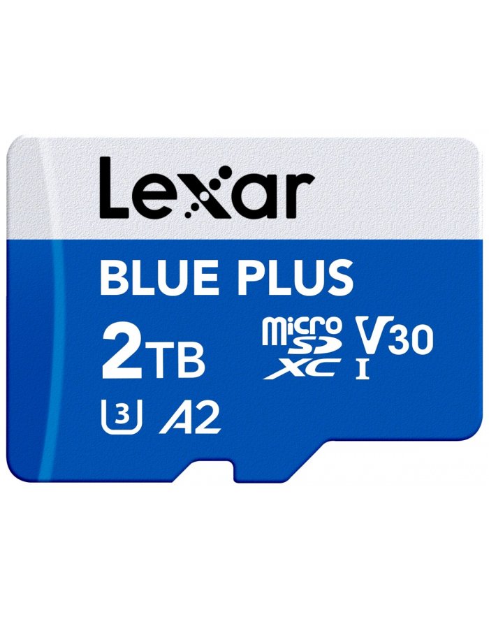 lexar Karta pamięci microSD 2TB C10 A2 U3 V30 170MB/s Blue Plus LMSBLPL002T-BNANG