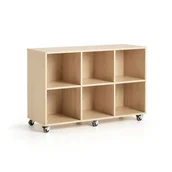 Meble do szkół i przedszkoli - Szafka szkolna CASPER, 6 schowków, brzoza - miniaturka - grafika 1