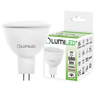 Żarówka Led Gu5.3 Mr16 6W = 60W 580Lm 4000K Neutralna 120° Lumiled - Żarówki LED - miniaturka - grafika 1