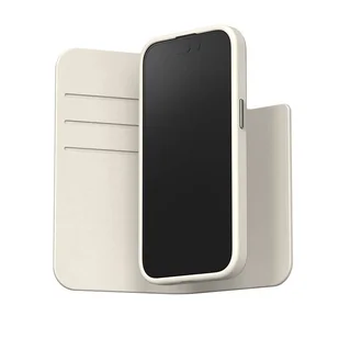 Moshi Overture MagSafe - Skórzane etui 3w1 z klapką iPhone 15 (Eggnog White) - Etui i futerały do telefonów - miniaturka - grafika 2