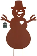 Ozdoby bożonarodzeniowe - KOTARBAU® Dekoracja ogrodowa rdzawe figurki 65cm bałwan Dekoracja świąteczna ogród Ecorost wtyczka ogrodowa Świąteczne figurki ogrodowe i posągi ogrodowe rdza wtyczka dekoracja ogrodowa na zewnątrz stal nierdzewna - miniaturka - grafika 1