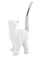 Figurki dekoracyjne - Figurka PIGMEJKA Kot, biała, 15,5x8,5x5 cm - miniaturka - grafika 1