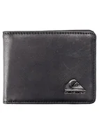 Portfele - Quiksilver Męski Slim Rays akcesoria podróżne Bi-Fold portfel, czarny, M, czarny, m - miniaturka - grafika 1