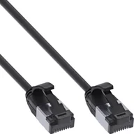 Patchcordy - InLine InLine® Patch cable slim, U/FTP, Cat.8.1, TPE halogen-free, black 0.3m - miniaturka - grafika 1