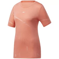 Koszulki i topy damskie - Reebok Damska koszulka TS Burnout w podkoszulku, pomarańczowa, M - miniaturka - grafika 1