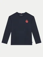 Bluzki damskie - Tommy Hilfiger Bluzka Sports KB0KB08661 Granatowy Regular Fit - miniaturka - grafika 1