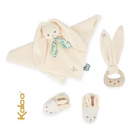 Zawieszki dla dzieci i niemowląt - Kaloo Zestaw prezentowy 3 w 1 Królik (komforter + gryzak + buciki) kremowy kolekcja Lapinoo - miniaturka - grafika 1