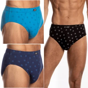 LAMA 110/19 slipy męskie dopasowane majtki 100% BAWEŁNA 3 WZORY - XL - Majtki męskie - miniaturka - grafika 1