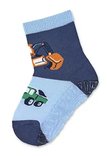 Sterntaler Niemowlęta chłopcy skarpetki płytkowe Baby Fli AIR koparka - płytki antypoślizgowe skarpetki niemowlęce - z bawełny z pełnym pluszem (podeszwa) - niebieskie, 18, niebieski, 18 - Skarpetki dla dzieci - miniaturka - grafika 1