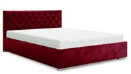 Łóżka - Czerwone welurowe łózko pikowane 5 rozmiarów - Cavenio - miniaturka - grafika 1