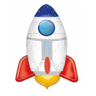 Balony i akcesoria - Balon Foliowy Rakieta Kosmiczna 24" - miniaturka - grafika 1