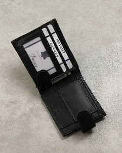 Mały, skórzany portfel męski na zatrzask — Always Wild - Portfele - miniaturka - grafika 5