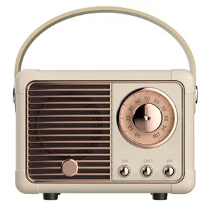 GŁOŚNIK BLUETOOTH RADIO RETRO PREZENT BIAŁY - Głośniki i kolumny - miniaturka - grafika 1