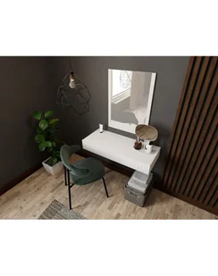 cama meble Toaletka z lustrem PAFOS 80x41 6x100 biały mat - Toaletki - miniaturka - grafika 1