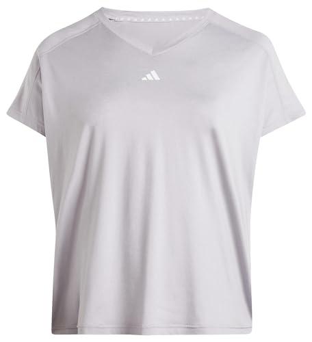adidas Damska koszulka AEROREADY Train Essentials Minimal Branding z dekoltem w serek (rozmiar plus), XL (rozmiar plus)