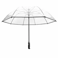 Parasole - SMATI SMATI Damski w pełni automatyczny parasol golfowy, przezroczysty, duży parasol na 2 XXL, przezroczysty (czarny) BUL1010 - miniaturka - grafika 1