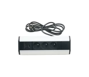 Szyna gniazdowa narożna 3x 230V + USB-A 3,1A + USB-C 15,5W 230V - Rozgałęźniki - miniaturka - grafika 1
