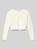 Swetry dla dziewczynek - Kurtka o kroju regular fit z imitacji dzianiny - miniaturka - grafika 1