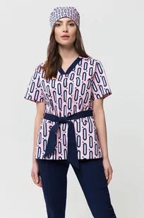 Bluza Medyczna Ava Pudrowy Róż Rozmiar: XS - Odzież medyczna - miniaturka - grafika 2