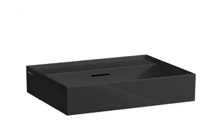 Laufen Kartell Umywalka wisząca lub nablatowa 60x46 cm bez otworu na baterię czarny połysk H8163330201091 - odbiór osobisty: Kraków, Warszawa - Umywalki - miniaturka - grafika 1