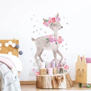 Naklejka ścienna Sarenka Różowa - Wyposażenie pokoiku dziecięcego - miniaturka - grafika 1