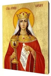 Ikona religijna święta Barbara - Ikony i obrazy sakralne - miniaturka - grafika 1