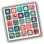 Kalendarze - Naklejki Świąteczne Kalendarz Adwentowy 36 20X20 - miniaturka - grafika 1