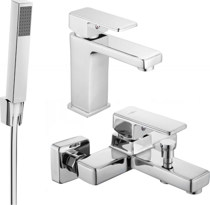 Mexen Cetus R77 zestaw wannowy, chrom - 744303R77-00