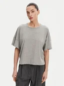 Koszulki i topy damskie - French Connection T-Shirt 76BZA Szary Relaxed Fit - miniaturka - grafika 1