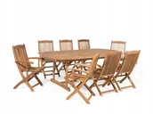 Meble ogrodowe - Zestaw Ogrodowy Drewniany Stół I 8 Krzeseł Maui - miniaturka - grafika 1