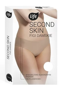 Life Figi damskie laserowo cięte z silikonem rozm.M Bianco 1szt - Majtki damskie - miniaturka - grafika 1