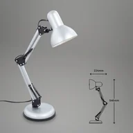 Lampy stojące - Briloner Lampa biurkowa Pixa, regulowana, E14, biała - miniaturka - grafika 1