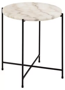 Stolik kawowy Avila 42 cm biały marmur - Actona - Ławy i stoliki kawowe - miniaturka - grafika 1