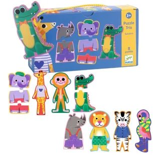 Puzzle Trio Djeco dla najmłodszych - Sawanna 24 el. - Puzzle - miniaturka - grafika 1