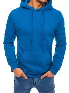 Bluza męska z kapturem błękitna Dstreet BX5081-M - Bluzy męskie - miniaturka - grafika 1