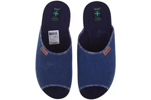 Pantofle klapki z odkrytymi palcami 27115 BIO Adanex jeans, Rozmiar: 40 - Kapcie męskie - miniaturka - grafika 2