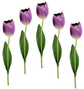 Sztuczne tulipany, w dotyku pąki tulipanów, bukiet tulipanów, kwiaty wiosenne, dekoracja wielkanocna, sztuczne kwiaty, dekoracja na ślub, pojedyncze kwiaty, kwiaty, jedwabny kwiat - Sztuczne kwiaty - miniaturka - grafika 1