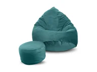 Pufy i podnóżki - Pufa sako XXXXL worek + gratis Swing zielona butelka - miniaturka - grafika 1