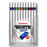 Długopisy - MICRO DLUGOPIS AUT TOUCH WHITE TUB A 25 Eurotrade-5906910823645 - miniaturka - grafika 1