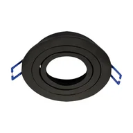 Oprawy, klosze i abażury - Ideus Czarny wpust do zabudowy Luba 04042 metalowa lampa podtynkowa - miniaturka - grafika 1