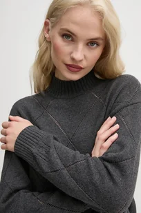 Pepe Jeans sweter IDRIS PERKINS damski kolor szary z półgolfem PL702215 - Swetry damskie - miniaturka - grafika 1