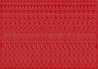 Zestawy piśmiennicze - Cyfry Samoprzylepne Czerwone 3cm Arkusz 276 Cyfr - miniaturka - grafika 1