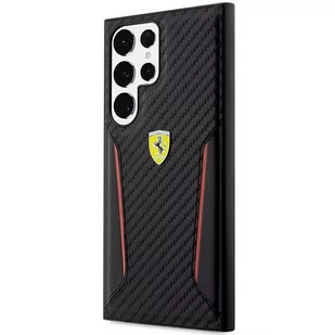 Ferrari FEHCS23LNPYK S23 Ultra S918 czarny/black hardcase Carbon Contrast Edges - Etui i futerały do telefonów - miniaturka - grafika 2