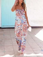 Kombinezony - Milan Kiss Kombinezon w kolorze błękitnym ze wzorem - miniaturka - grafika 1